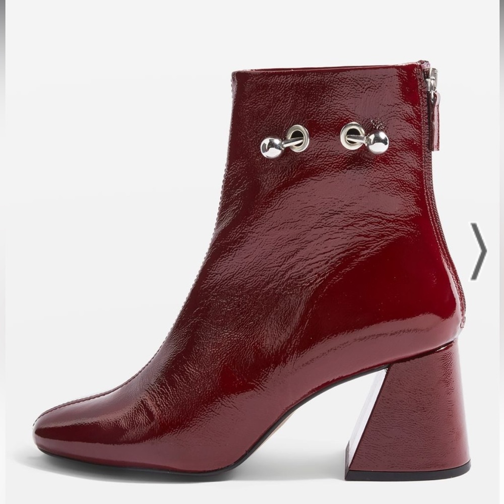 Topshop Burgundy Ankle Boot Size EU 40 (US 9)